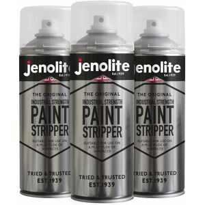 3 x 400ml Aerosol Jenolite Industrial Strength Paint Stripper/Paint Remover Aerosol - Use on Wood, Metal, Brick, Concrete - Paints, Varnishes,