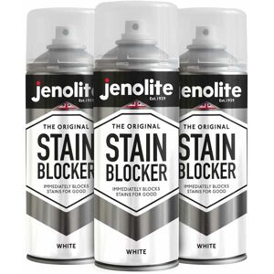 Jenolite - 3 x 400ml Aerosol Stain Blocker - White - Damp Seal Paint - Immediately Blocks Stains for Good