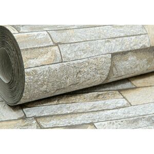 ERISMANN WALLCOVERINGS Erismann Rustic Brick 3D Effect Grey Beige Textured Feature Wallpaper