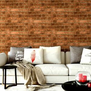 UGEPA Rustic Urban Red Brick Effect House Realistic Mural Feature Wallpaper 3D