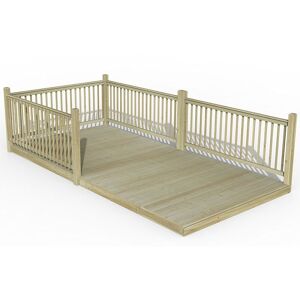 FOREST GARDEN 8' x 16' Forest Patio Decking Kit No. 6 (2.4m x 4.8m) - Natural Timber