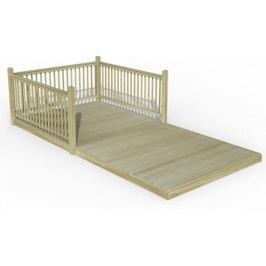 FOREST GARDEN 8' x 16' Forest Patio Decking Kit No. 4 (2.4m x 4.8m) - Natural Timber