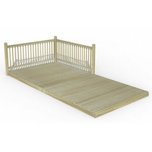FOREST GARDEN 8' x 16' Forest Patio Decking Kit No. 2 (2.4m x 4.8m) - Natural Timber