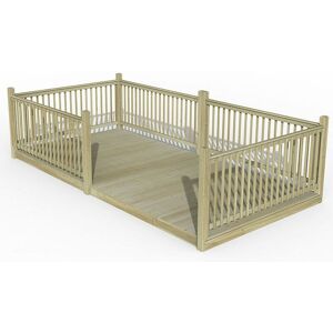 FOREST GARDEN 8' x 16' Forest Patio Decking Kit No. 7 (2.4m x 4.8m) - Natural Timber