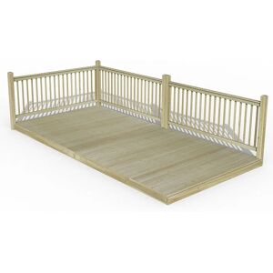 FOREST GARDEN 8' x 16' Forest Patio Decking Kit No. 5 (2.4m x 4.8m) - Natural Timber