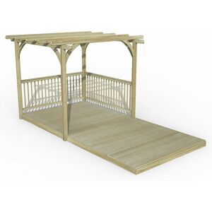 FOREST GARDEN 8' x 16' Forest Pergola Decking Kit No. 5 (2.4m x 4.8m) - Natural Timber