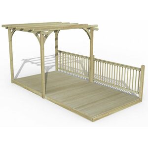 FOREST GARDEN 8' x 16' Forest Pergola Decking Kit No. 2 (2.4m x 4.8m) - Natural Timber