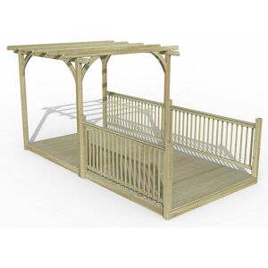 FOREST GARDEN 8' x 16' Forest Pergola Decking Kit No. 8 (2.4m x 4.8m) - Natural Timber