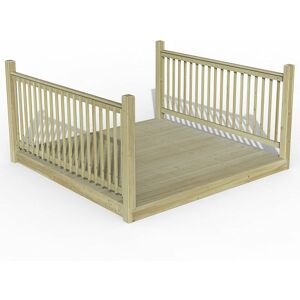 FOREST GARDEN 8' x 8' Forest Patio Decking Kit No. 3 (2.4m x 2.4m) - Natural Timber