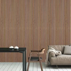 Casa Acoustic Slat Wall Panel 2.4m x 0.6m - Oak - Oak