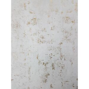 A.S. CREATIONS A.s.creations - Industrial Stone Concrete Wallpaper Metallic White Gold Vinyl Paste Wall