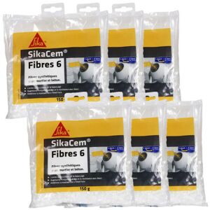 Batch of 6 Sika Sika Cem micro-synthetic fibers - For concrete and mortar - Fiber 6 - 150 g