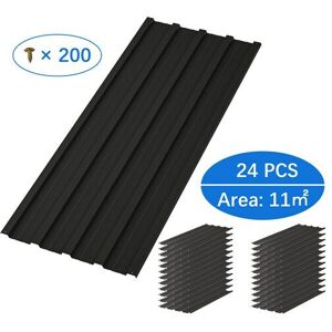 Birchtree - 24x Metal Roof Sheets 1080x426mm RSS02 Black