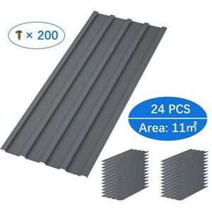 Birchtree - 24x Metal Roof Sheets 1080x426mm RSS02 Grey