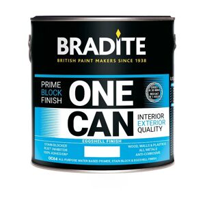 Bradite - One Can Eggshell Multi-Surface Primer and Finish (OC64) 2.5L - (bs 381C 538) Post office red / Cherry