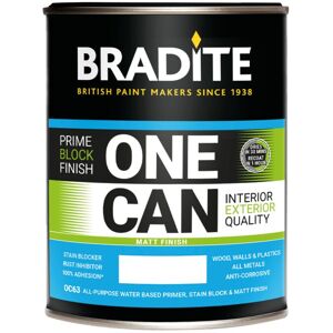 Bradite - One Can Matt Multi-Surface Primer and Finish (OC63) 1L - (bs 381C 538) Post office red / Cherry