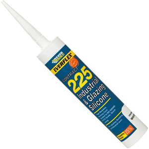 Everbuild - 225STEEL Everflex 225 Industrial & Glazing Silicone Brushed Steel 295ml EVB225STEEL