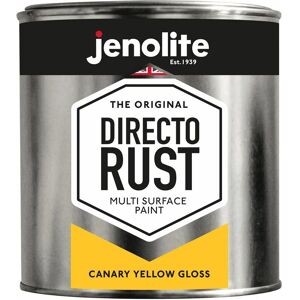 Canary Yellow - 1 Litre Tin - JENOLITE Directorust Gloss - Canary Yellow - Multi Surface Spray Paint - For Use On Wood, Metal, Plastic, Ceramic &