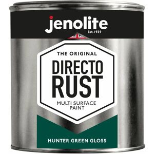 Hunter Green - 1 Litre Tin Jenolite Directorust Gloss - Hunter Green - Multi Surface Spray Paint - For Use On Wood, Metal, Plastic, Ceramic & Rusted