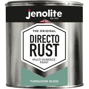 Turquoise - 1 Litre Tin - JENOLITE Directorust Gloss - Turquoise - Multi Surface Spray Paint - For Use On Wood, Metal, Plastic, Ceramic & Rusted