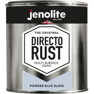 Powder Blue - 1 Litre Tin Jenolite Directorust Gloss - Powder Blue - Multi Surface Spray Paint - For Use On Wood, Metal, Plastic, Ceramic & Rusted