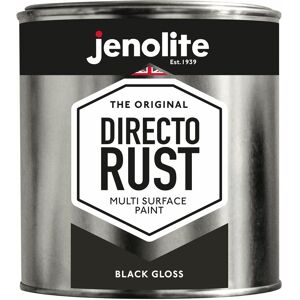 Jenolite - Black - 1 Litre Tin Directorust Gloss - Black - Multi Surface Spray Paint - For Use On Wood, Metal, Plastic, Ceramic & Rusted Surfaces