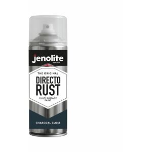 Jenolite - Charcoal Grey - 1 x 400ml Aerosol Directorust Gloss - Charcoal Grey - Multi Surface Spray Paint - For Use On Wood, Metal, Plastic, Ceramic