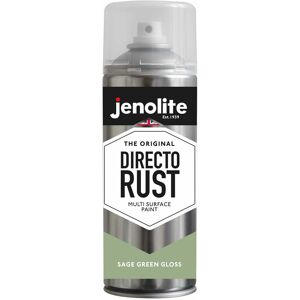 Jenolite - Sage Green - 1 x 400ml Aerosol Directorust Gloss - Sage Green - Multi Surface Spray Paint - For Use On Wood, Metal, Plastic, Ceramic &