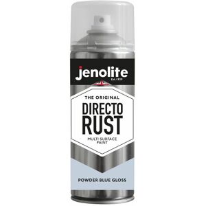 Powder Blue - 1 x 400ml Aerosol Jenolite Directorust Gloss - Powder Blue - Multi Surface Spray Paint - For Use On Wood, Metal, Plastic, Ceramic &