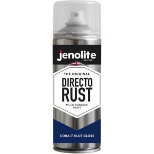 Cobalt Blue - 1 x 400ml Aerosol Jenolite Directorust Gloss - Cobalt Blue - Multi Surface Spray Paint - For Use On Wood, Metal, Plastic, Ceramic &