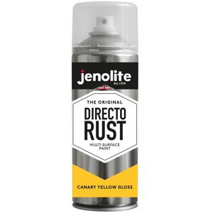 Canary Yellow - 1 x 400ml Aerosol - JENOLITE Directorust Gloss - Canary Yellow - Multi Surface Spray Paint - For Use On Wood, Metal, Plastic, Ceramic