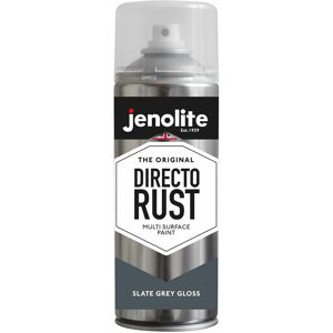 Jenolite - Slate Grey - 1 x 400ml Aerosol Directorust Gloss - Slate Grey - Multi Surface Spray Paint - For Use On Wood, Metal, Plastic, Ceramic &