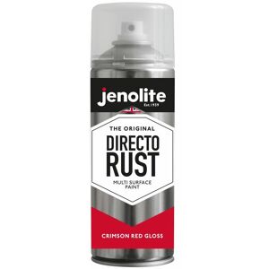 Crimson Red - 1 x 400ml Aerosol Jenolite Directorust Gloss - Crimson Red - Multi Surface Spray Paint - For Use On Wood, Metal, Plastic, Ceramic &