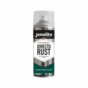 Jenolite - Hunter Green - 1 x 400ml Aerosol Directorust Gloss - Hunter Green - Multi Surface Spray Paint - For Use On Wood, Metal, Plastic, Ceramic &