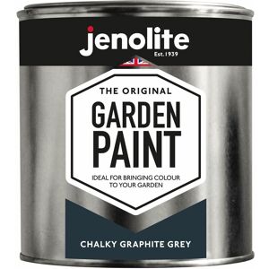 Jenolite - Chalky Graphite Grey - 1 Litre Tin Garden Furniture Paint - Chalky Graphite Grey - Use on wood, metal, plastic, stone, ceramic (ral 7016)