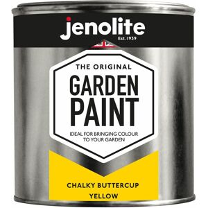 Jenolite - Chalky Buttercup Yellow - 1 Litre Tin Garden Furniture Paint - Chalky Buttercup Yellow - Use on wood, metal, plastic, stone, ceramic (ral