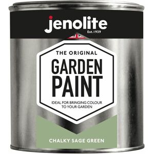 Chalky Sage Green - 1 Litre Tin - JENOLITE Garden Furniture Paint - Chalky Sage Green - Use on wood, metal, plastic, stone, ceramic (PANTONE 7494C)