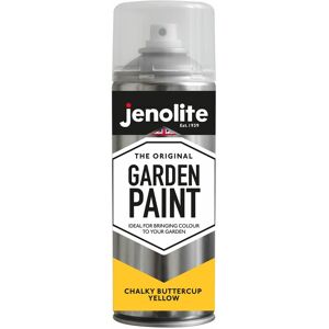 Jenolite - Chalky Buttercup Yellow - 1 x 400ml Aerosol Garden Furniture Aerosol Paint - Chalky Buttercup Yellow - Use on wood, metal, plastic, stone,