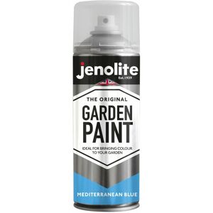 Jenolite - Mediterranean Blue - 1 x 400ml Aerosol Garden Furniture Spray Paint - Mediterranean Blue - Use on wood, metal, plastic, stone, ceramic