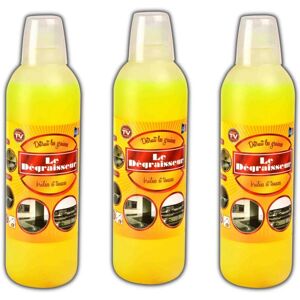 Cleans and Degreases - THE DEGREASER - Set of 3 - Yellow - Adult - For kitchen/bathroom/floor/rims - Capacity 1L