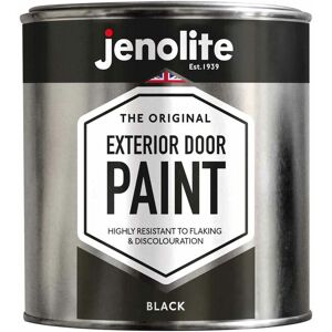 Jenolite - Black - 1 Litre Tin Exterior Door Paint - Black - Metal & Wood Doors & Garage Doors