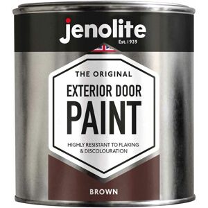 Jenolite - Brown - 1 Litre Tin Exterior Door Paint - Brown - Metal & Wood Doors & Garage Doors