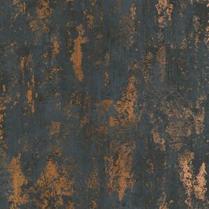 Nina Home Wallpapers - Copper Metallic Marble Wallpaper Nina Home Industrial Concrete Effect Black