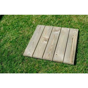 THE GARDEN VILLAGE Deck Tiles 3m (12 Tiles Pack) - Timber - L4 x W50 x H4 cm