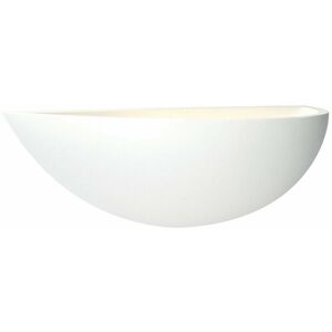 LOOPS Dimmable led Wall Light Primed White (ready to paint) Up Lighting Bowl Fitting