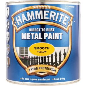 Direct to Rust Smooth Yellow Metal Paint - 2.5LTR - Yellow - Hammerite