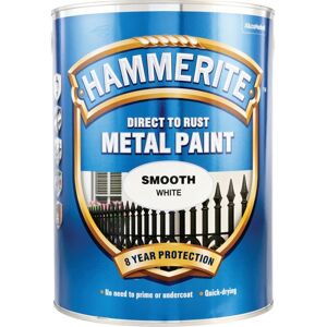 Direct to Rust Smooth White Metal Paint - 5LTR - White - Hammerite