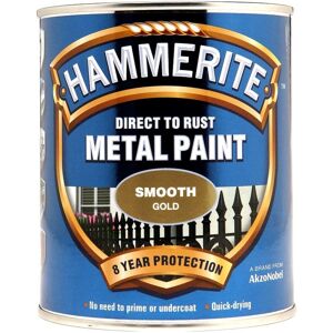 Smooth Direct To Rust Metal Paint - 750ML - Gold - Gold - Hammerite