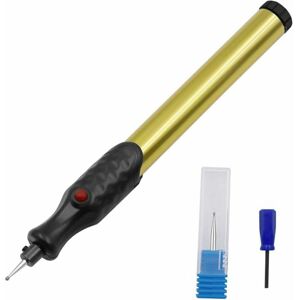 HOOPZI Diy Electric Engraving Engraver Pen Carve Tool for Jewelry Glass Metal Pen Electric Engraving + Small Wrench + 2Pcs Head Pen