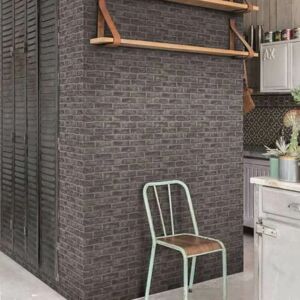 Berkfield Home - dutch wallcoverings Wallpaper Bricks Black